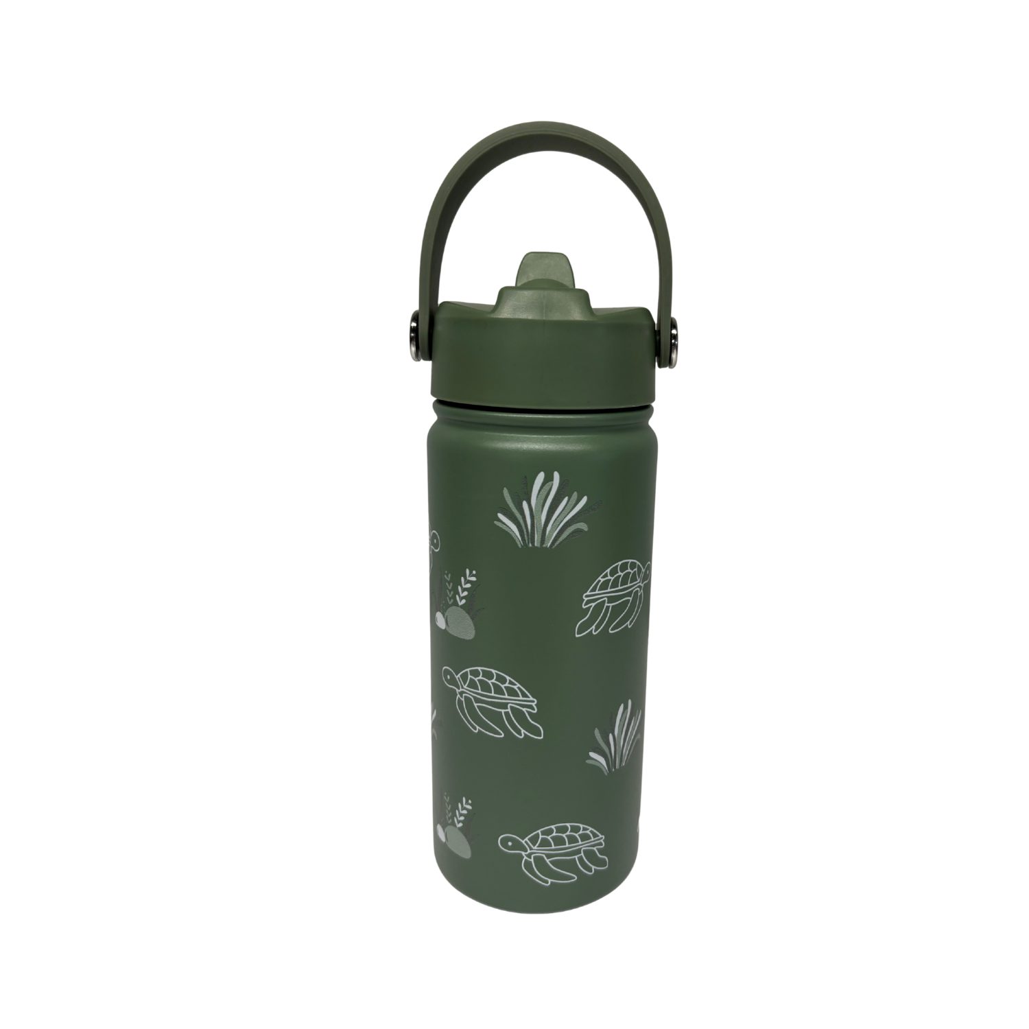 Ανοξείδωτο μπουκάλι θερμός 500ml πράσινο με χελώνα